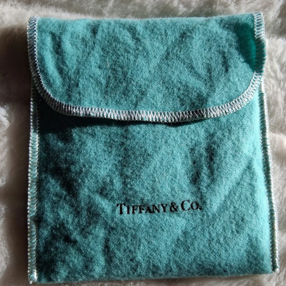 Tiffany&Co. Black Smooth Leather Card/ID Holder/wallet